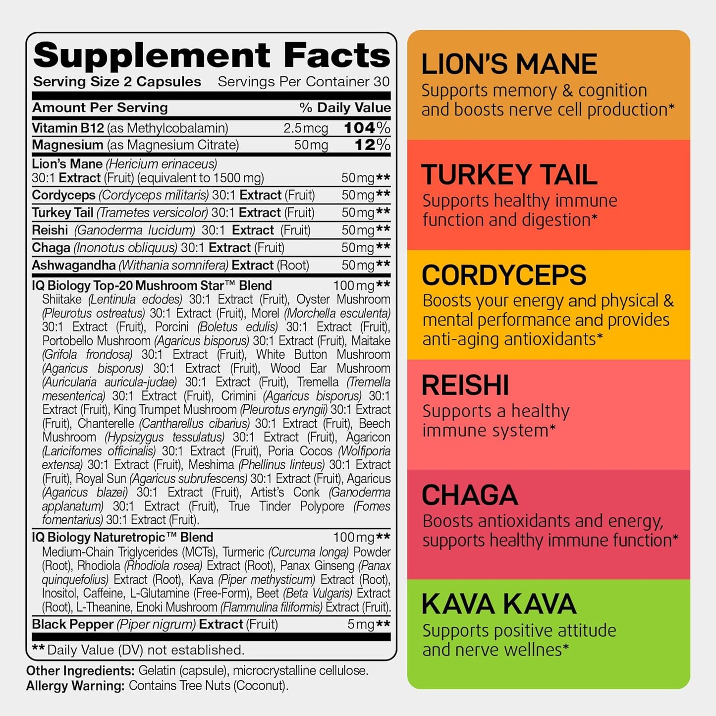 organic-nootropic-mushroom-supplement-with-kava-kava-root-cordyceps-lions-mane-reishi---energy-vitamins-for-women---ashwagandha-magnesium---60-capsules-2