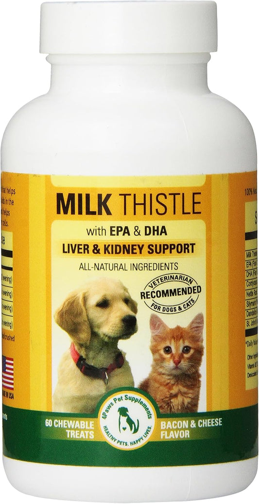 pet-supplement-milk-thistle-liver-kidney-support-chewable-treats-for-dogs-cats---60-bacon-cheese-flavored-treats---with-dha-epa-silymarin-vitamin-b1-b2-b6-b12---prevent-disease-1