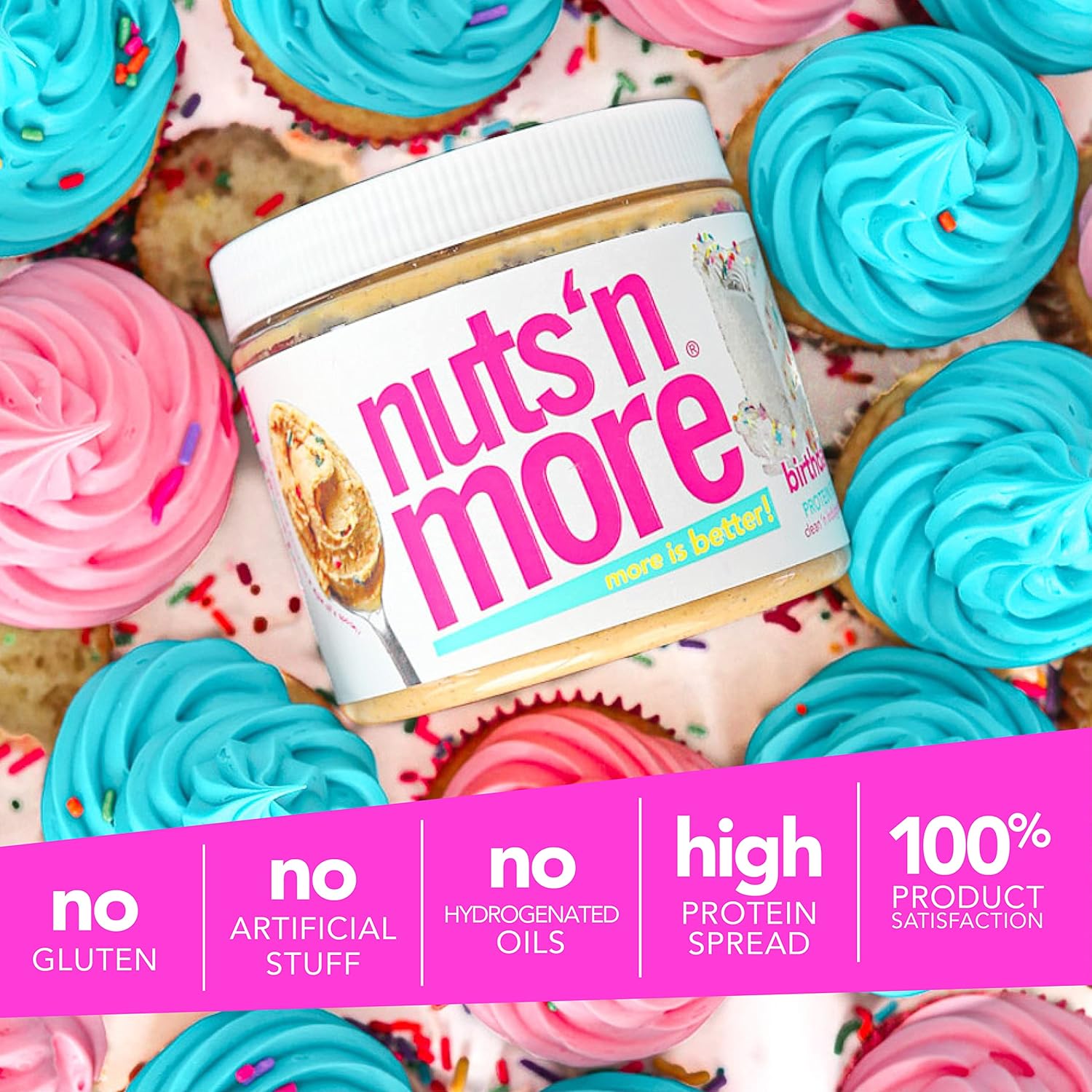 high-protein-birthday-cake-peanut-butter-spread---15oz-jar---gluten-free-non-gmo-low-carb-sugar---all-natural-nut-butter-snack-5