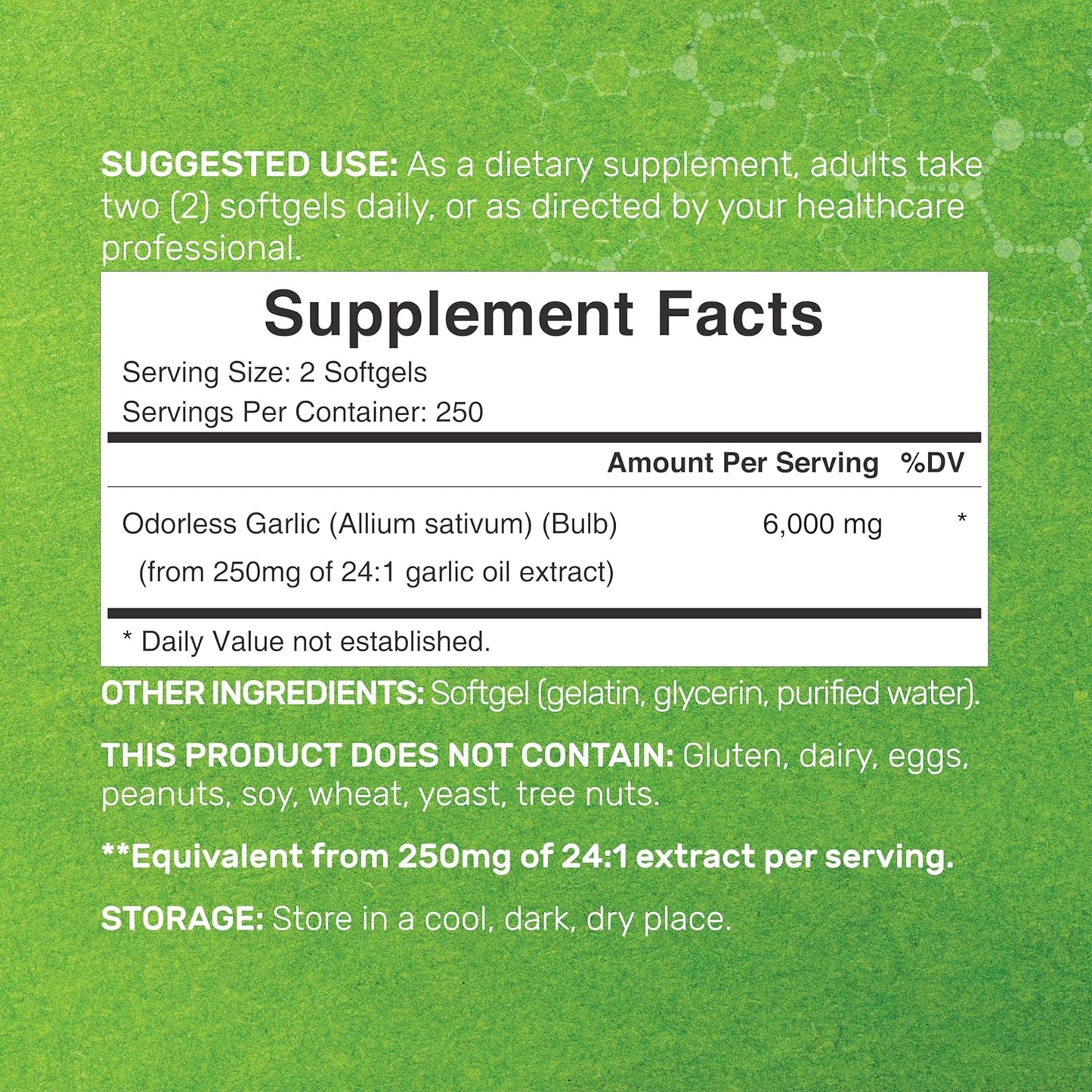 6000mg-odorless-aged-garlic-softgels---500-pills-241-garlic-oil-extract-allium-sativum-source-heart-immune-support---non-gmo-antioxidant-2