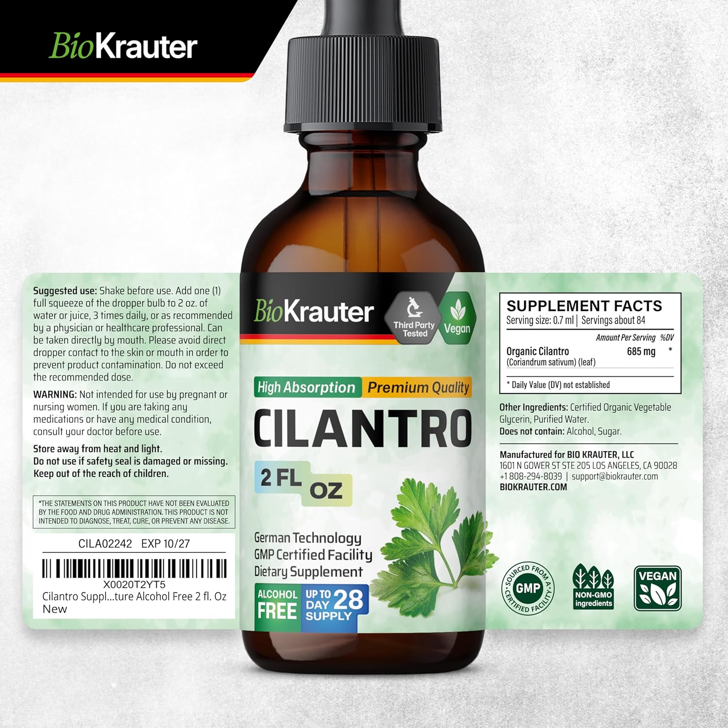 organic-cilantro-supplement-for-detox-antioxidants---vegan-cilantro-tincture---alcohol-free-drops---2-fl-oz-8