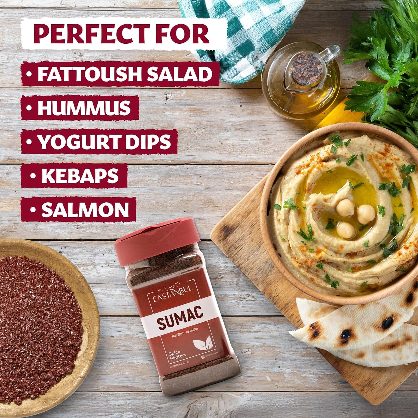 eastanbul-aleppo-pepper-and-sumac-spice-set---crushed-turkish-red-chili-flakes-and-sumac-seasoning---53oz-pepper-64oz-sumac---moderate-heat-blend-4