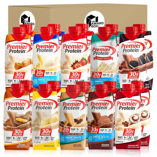 high-protein-shake-variety-pack---11-fl-oz-each---cafe-latte-chocolate-vanilla-caramel-cake-batter-chocolate-peanut-butter-cinnamon-banana-strawberry-cookies-and-cream---20-pack---award-box-packaging-1