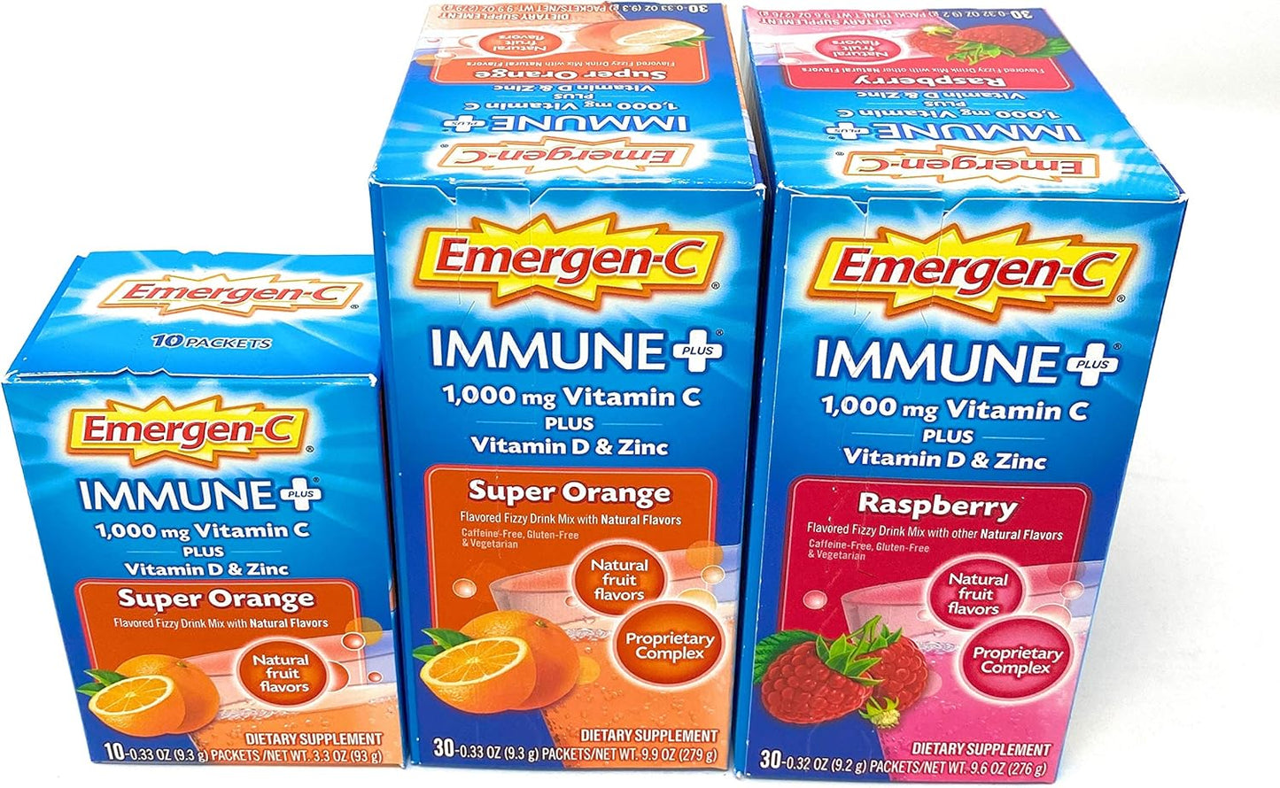 TUKIMA Emergen-C Immune+ Fizzy Drink Mix Powder, Super Orange and Raspberry - Dietary Supplement for Boosting Immunity - Espot.com.au
