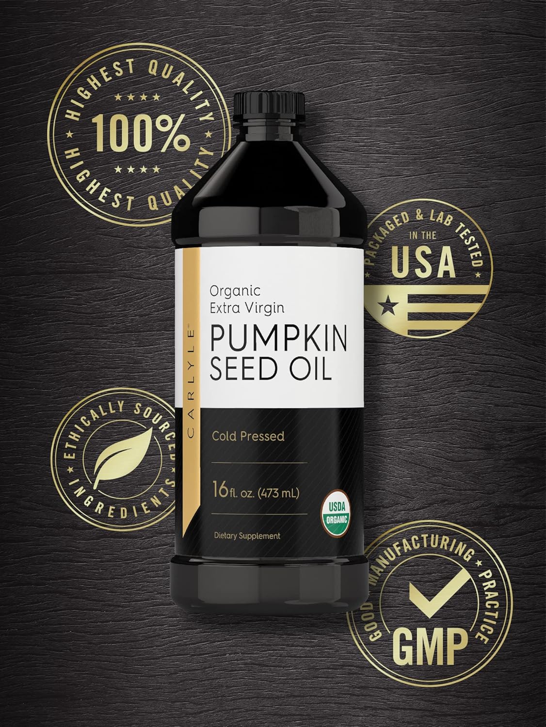 organic-cold-pressed-carlyle-pumpkin-seed-oil-16oz---extra-virgin-vegetarian-non-gmo-gluten-free---safe-for-cooking-hair-and-face-5