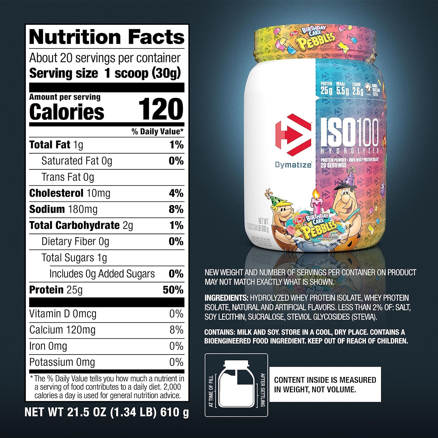 dymatize-iso-100-whey-protein-powder---25g-hydrolyzed-whey-isolate-gluten-free-fast-digesting---birthday-cake-pebbles-flavor---20-servings-6