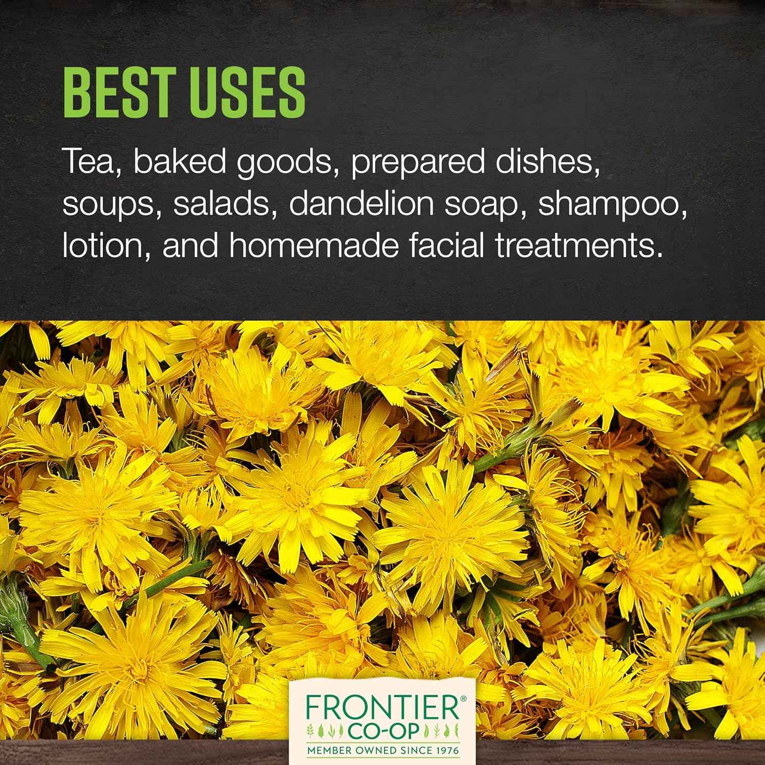 Organic Dried Dandelion Leaf 1lb - Cut & Sifted for Loose Tea, Caffeine-Free Coffee Alternative or Supplement Capsules