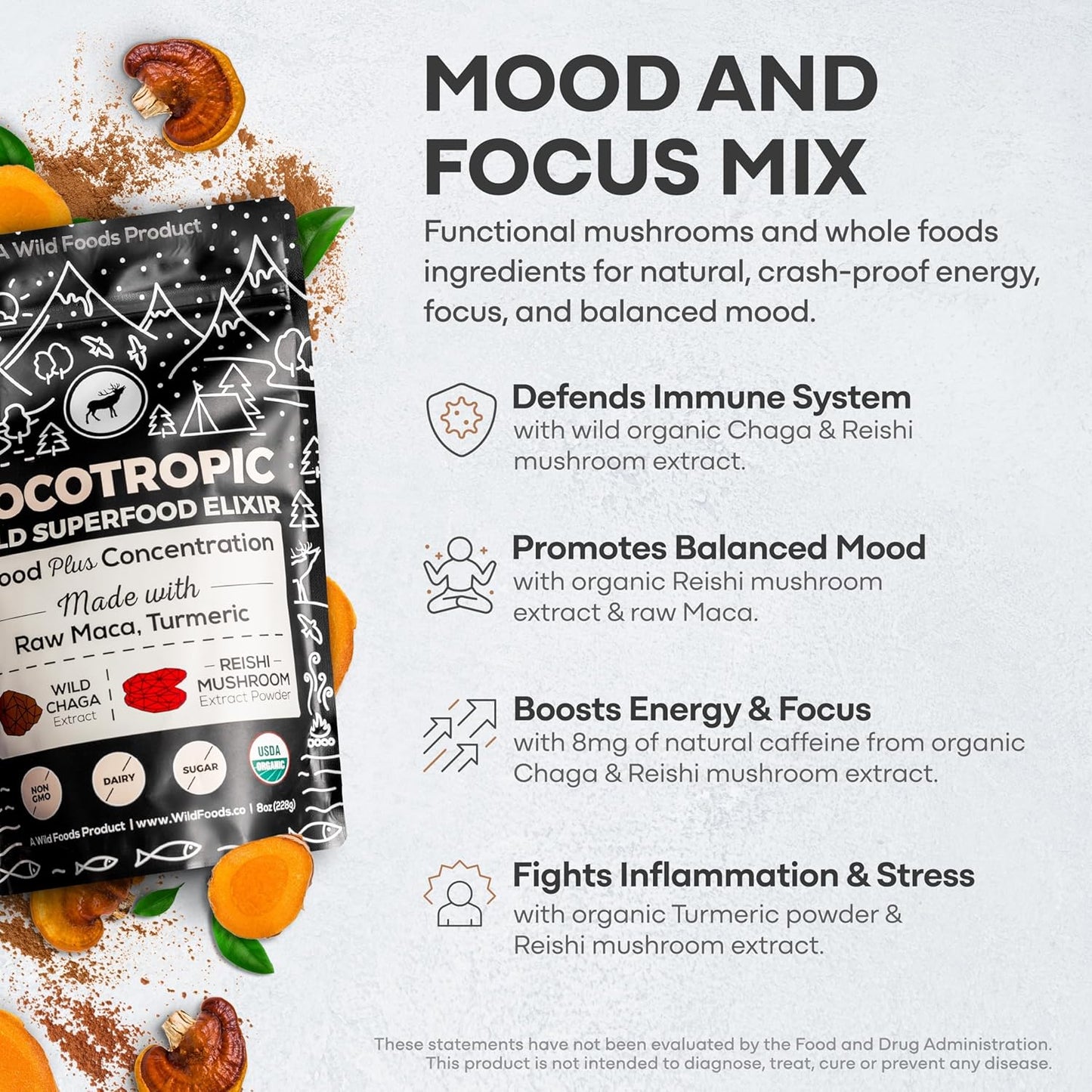 organic-cocotropic-mushroom-hot-cocoa---mushroom-coffee-alternative-with-reishi-chaga-maca-turmeric---sugar-free-delicious-energy-boost---16oz-5