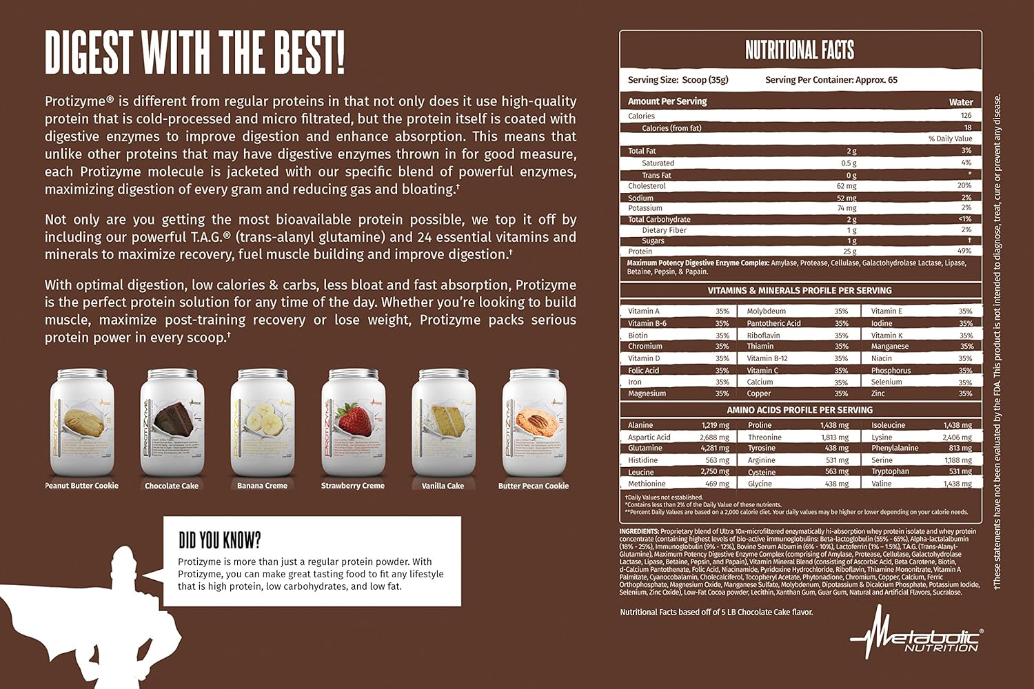 protizyme-butter-pecan-cookie-whey-protein-powder---high-protein-low-carb-low-fat-with-digestive-enzymes-24-vitamins-minerals---2lb-5