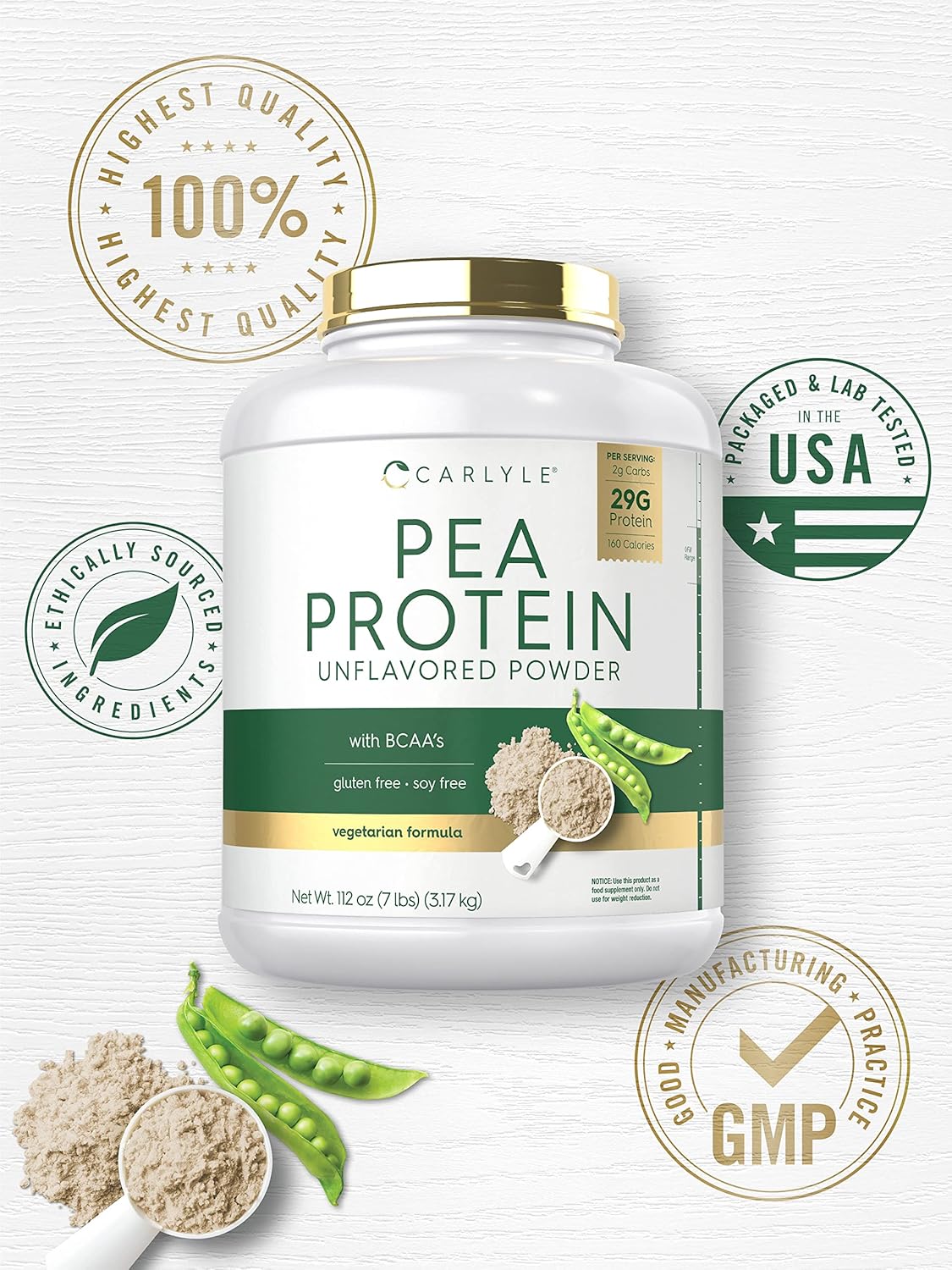 7lb-carlyle-pea-protein-powder-with-bcaas---29g-protein-non-gmo-gluten-soy-free-unflavored---vegetarian-formula-5