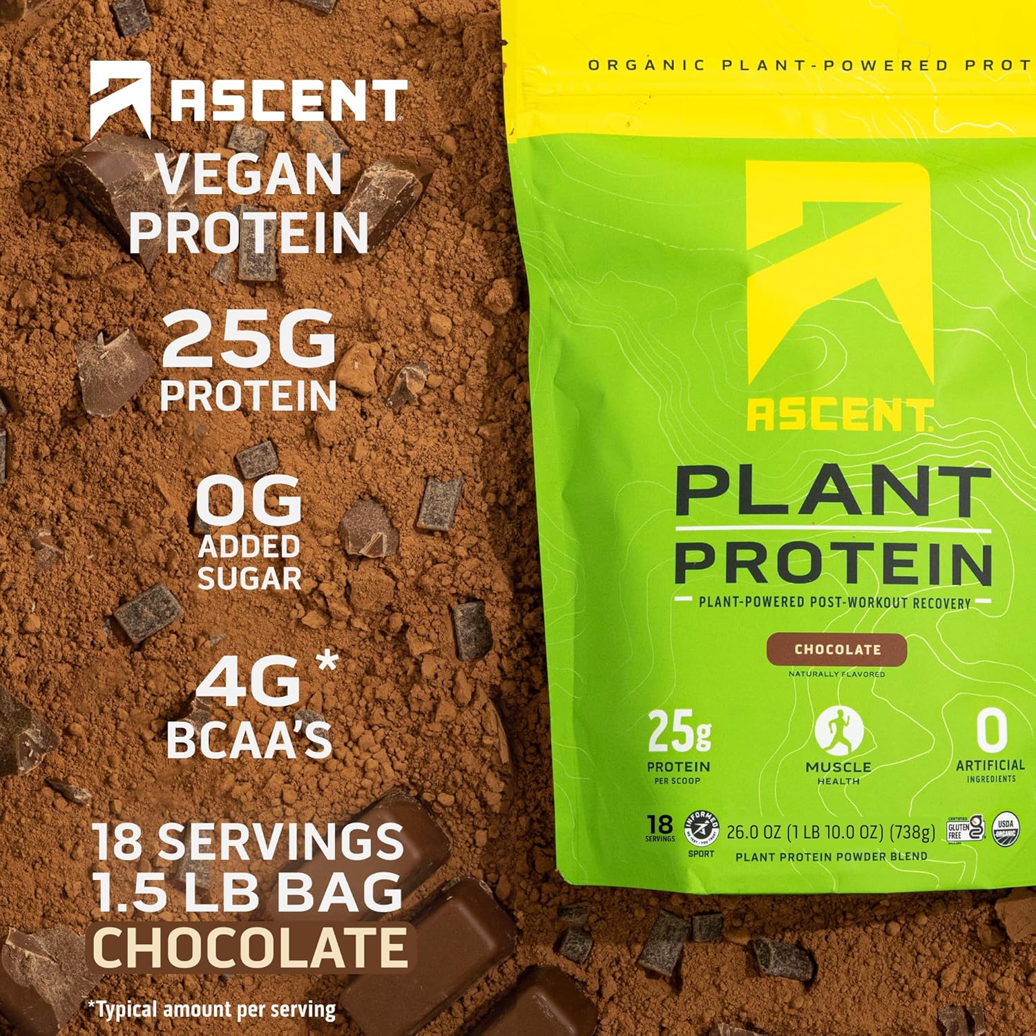 chocolate-plant-based-protein-powder---vegan-non-dairy-sugar-free-gluten-free-4g-bcaa-2g-leucine---18-servings-2