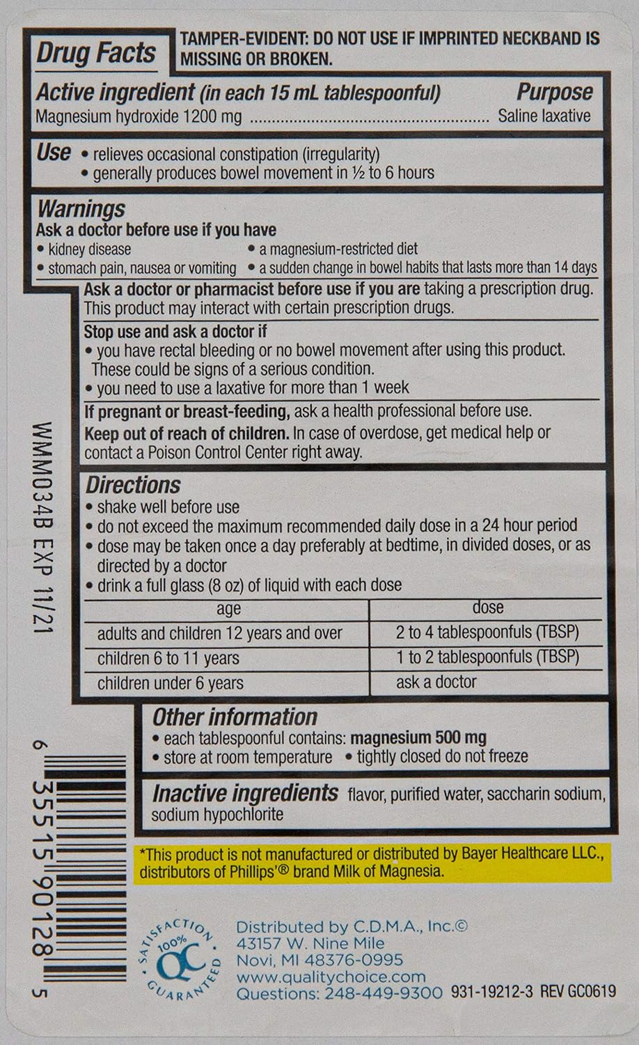 6-pack-quality-choice-mint-flavor-milk-of-magnesia-12-fl-oz---gentle-relief-for-indigestion-constipation-2