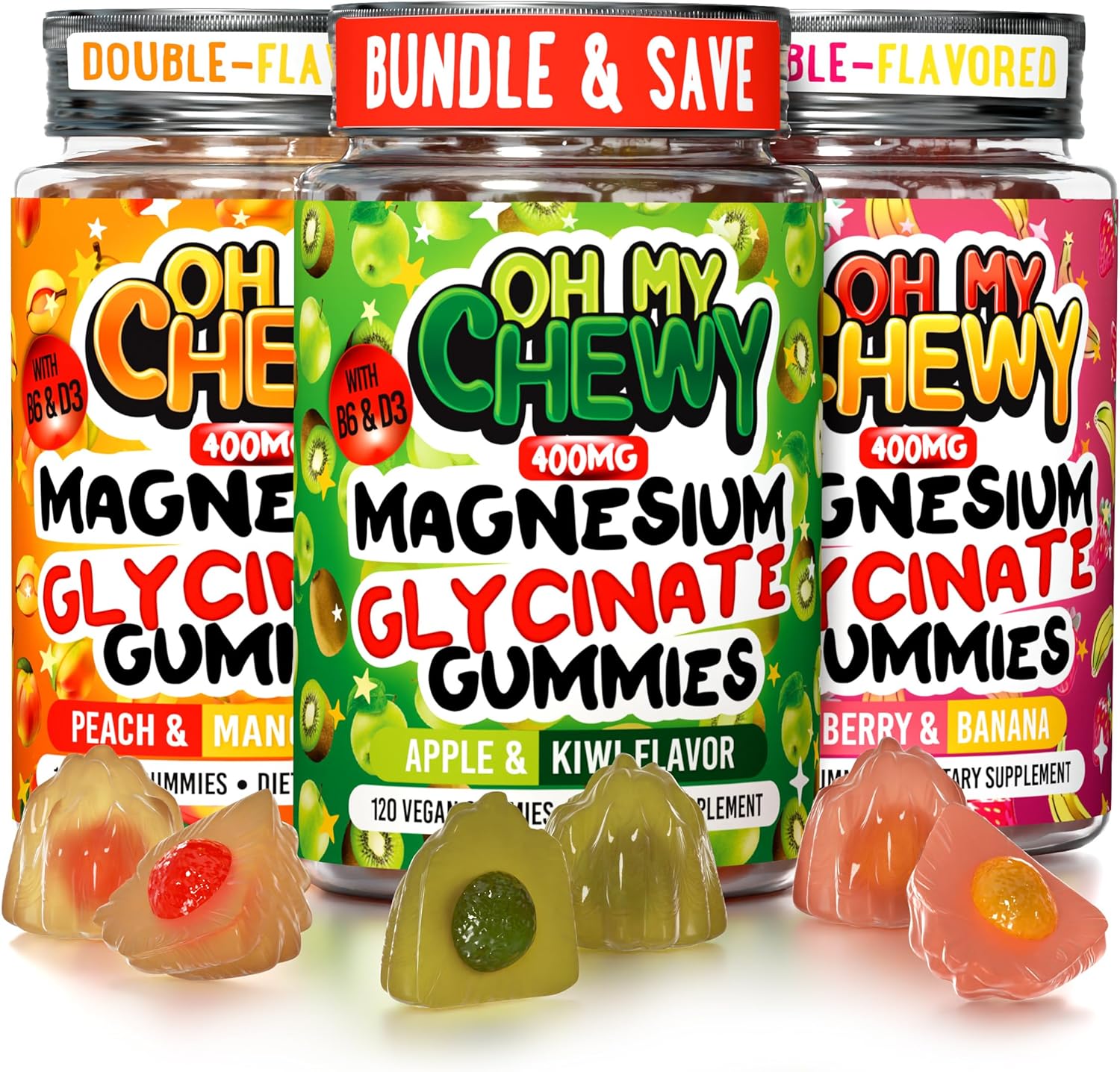 400mg-magnesium-glycinate-gummies-with-d3-b6---120-calm-chewables-for-adults-and-kids---strawberry-banana-peach-mango-and-apple-kiwi-flavor-options-1