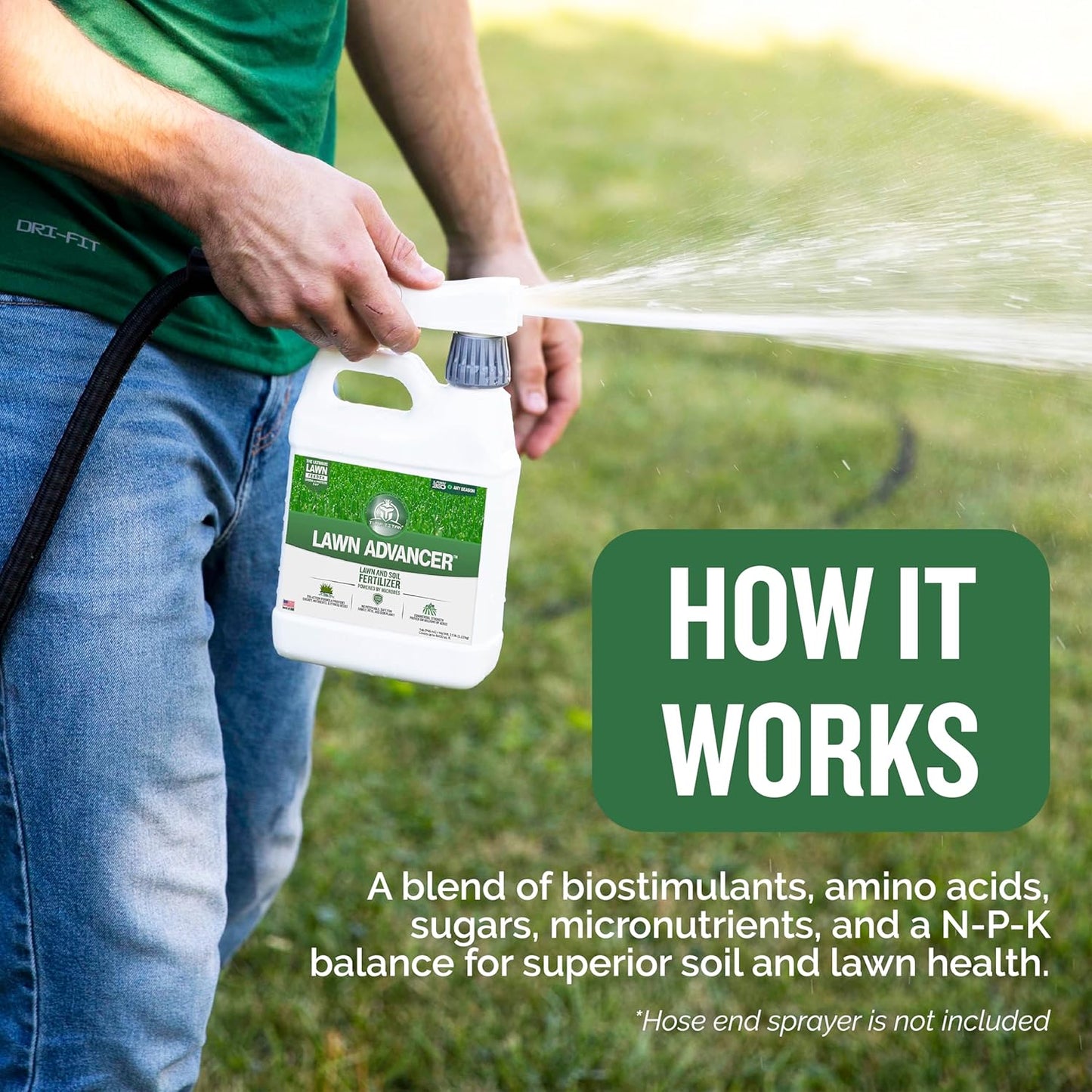 Turf Titan Lawn Advancer - 32 oz Green Lawn Booster and Fertilizer - Fast Acting Grass Growth Formula - Covers 8,000 Sq Ft - Espot.com.au