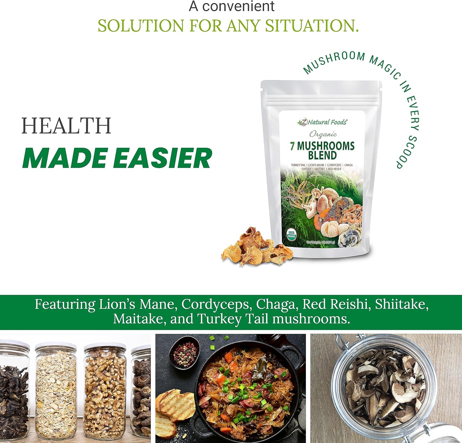 organic-mushroom-powder-blend-for-immune-health---lions-mane-cordyceps-chaga-reishi-shiitake-maitake-turkey-tail-extract---1lb-pack-for-coffee-smoothies---z-natural-foods-5