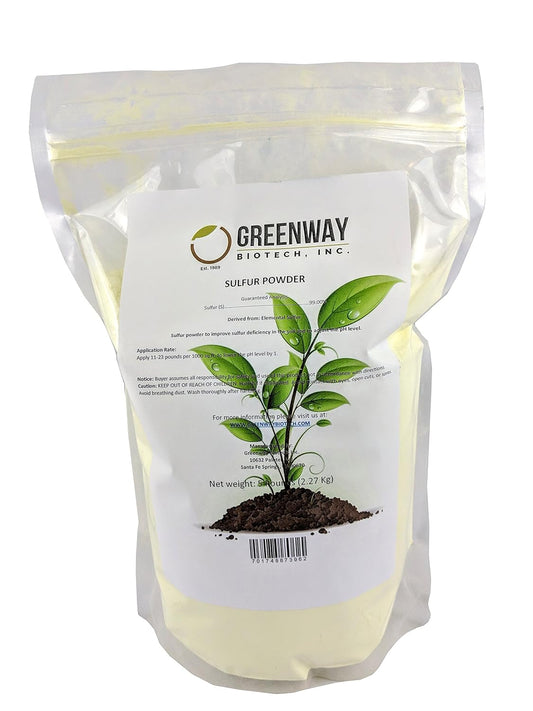 greenway-biotech-organic-sulfur-powder-fertilizer---5-pounds---essential-nutrients-for-plant-growth---macronutrients---lower-ph-increase-sulfur-deficiencies-1