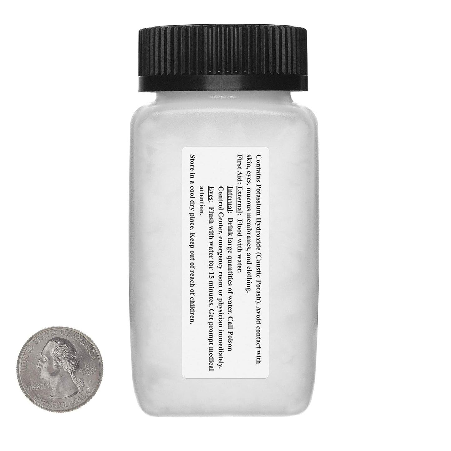 99% Pure Food Grade Potassium Hydroxide Fine Flakes - 3.8 Pounds, Pack of 12 Bottles by Loudwolf