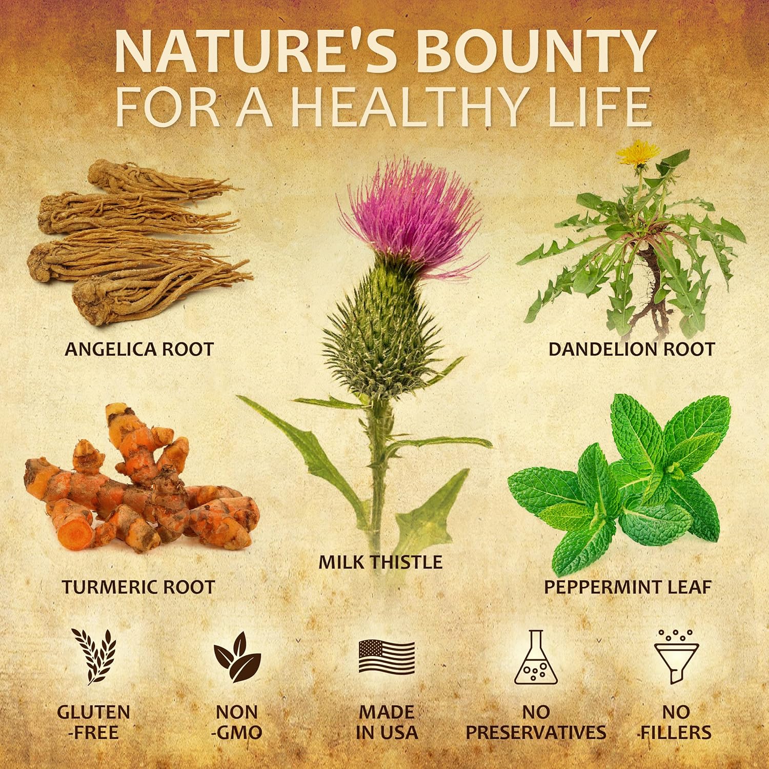 Natural Liver Support Drops with Milk Thistle, Angelica Root, Dandelion, Turmeric & Peppermint - Herbal Liver Cleanse Detox Drink - 4 fl oz - Espot.com.au