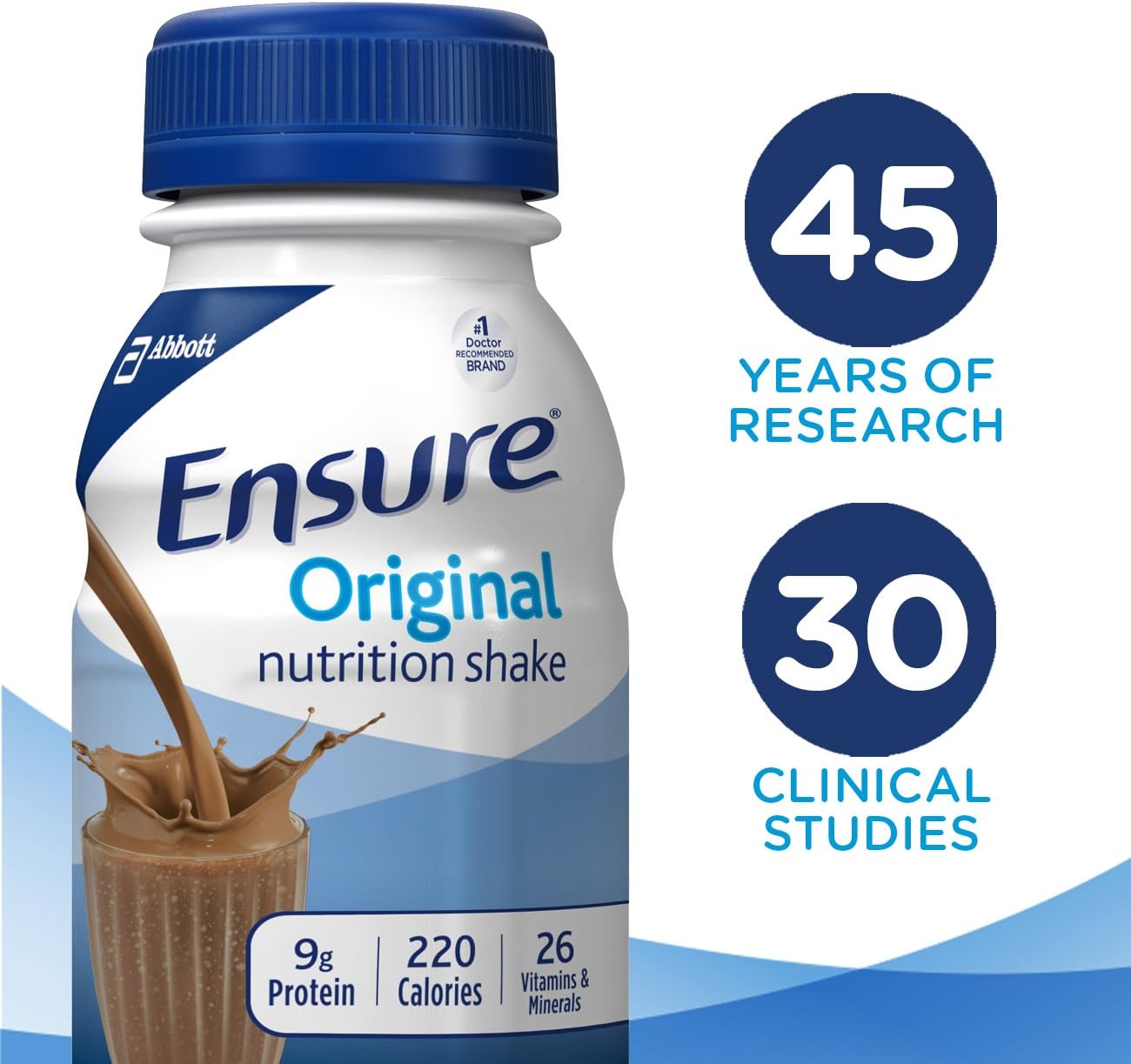 Abbott Ensure Original Nutrition Shake - 9g Protein, Meal Replacement, Milk Chocolate, 8 fl oz - 16 Pack