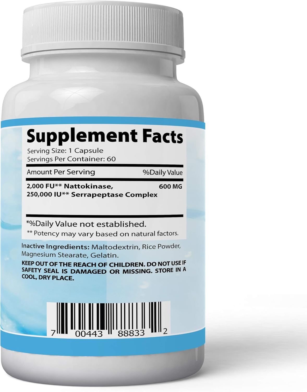 Absonutrix Serranat 60 Capsules 600mg: Enhance Heart and Joint Health, Supports Sinus - Made in USA