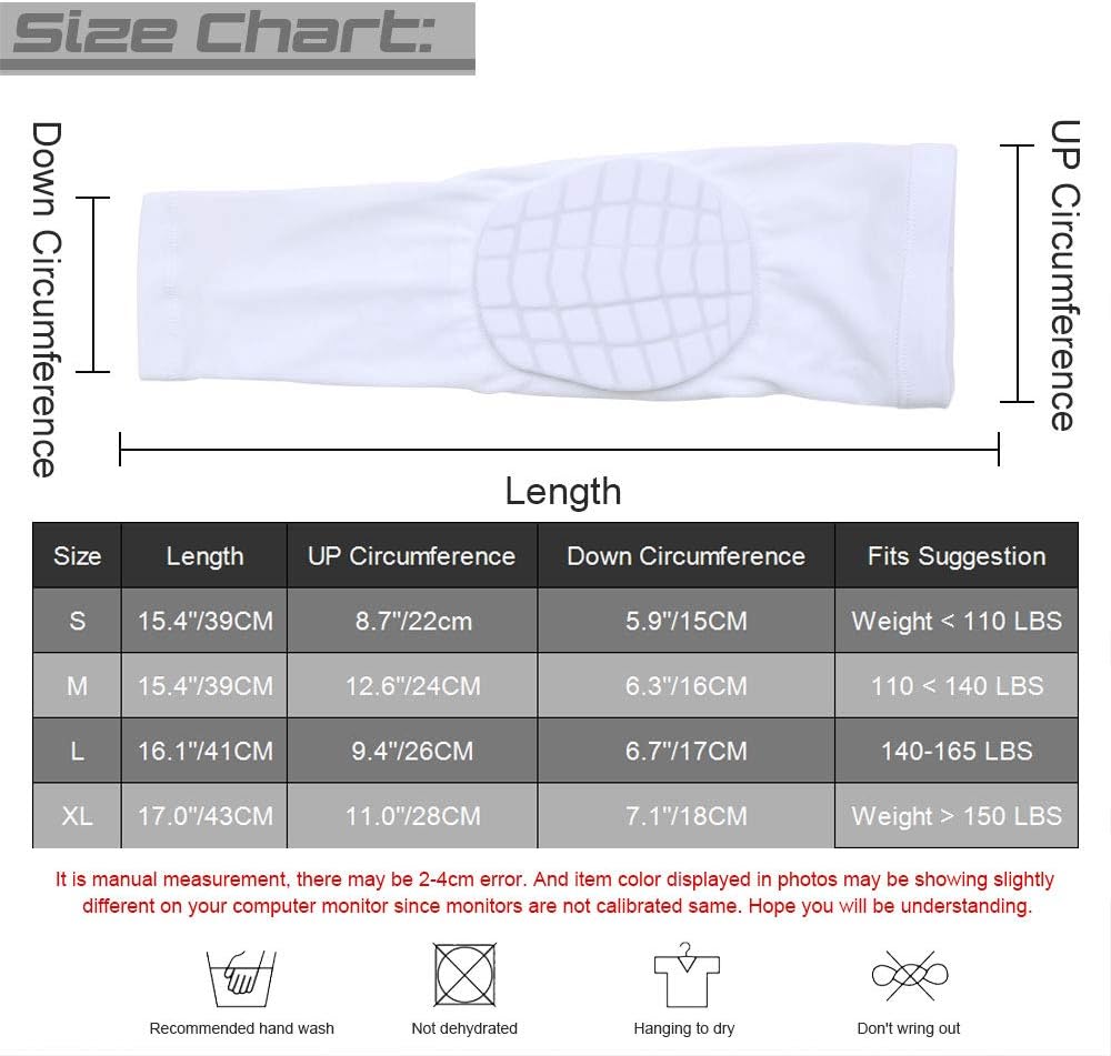 AceList 2PCS Elbow Pads with Padded Compression Shield Arm Sleeves - Ideal for Basketball, Volleyball Protection