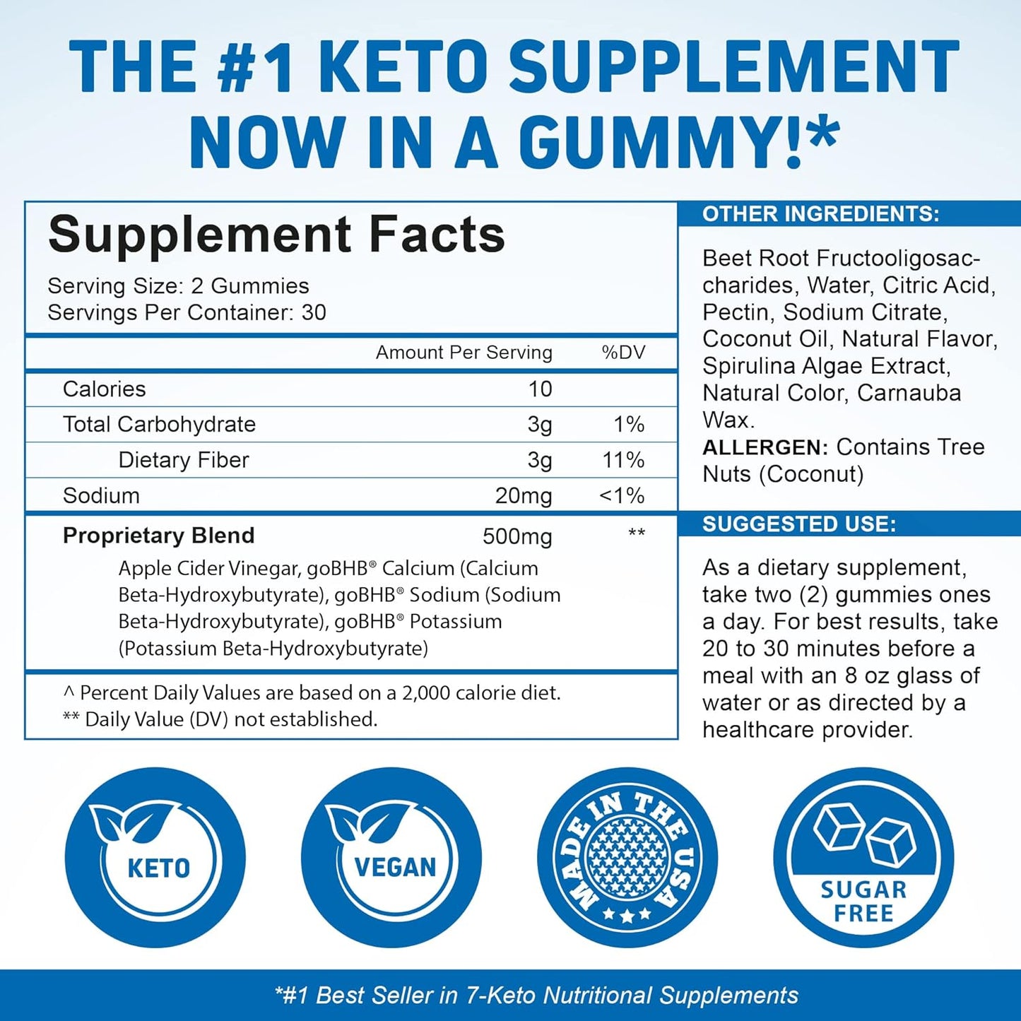 ACV Keto Gummies with The Mother, BHB & Ginseng - Hair Loss Supplement with DHT Blocker for Thinning Hair