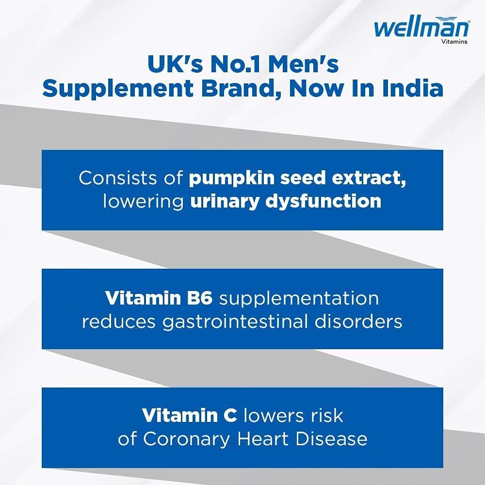 Admart Wellman 50+ Multivitamin Tablets - Comprehensive Health Supplements with 30+ Essential Nutrients