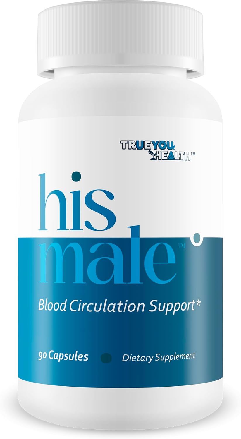Advanced Blood Flow Supplement for Men - True You Health His Male - Improve Circulation with Best Support Supplement - Enhance Blood Flow for Men