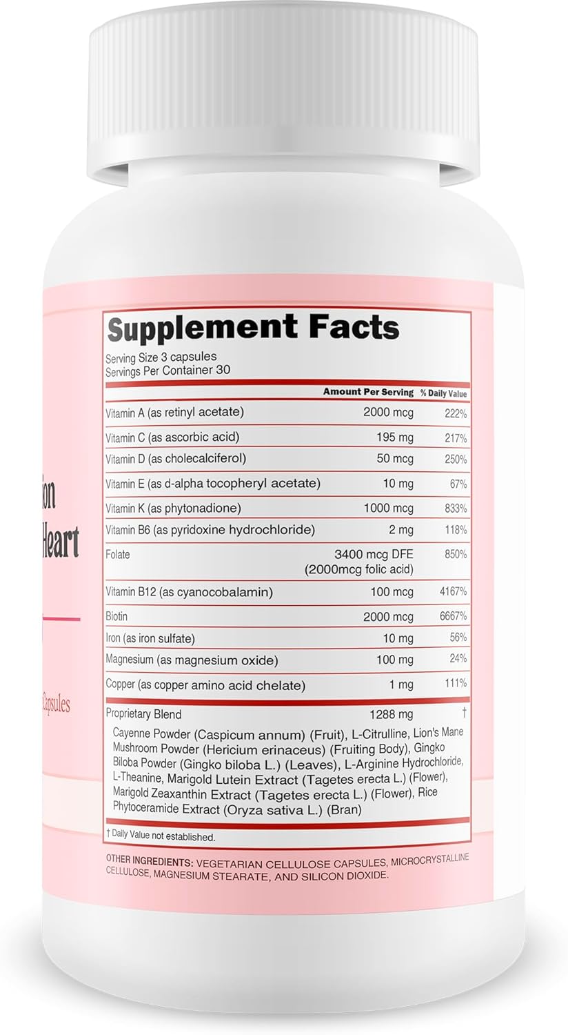Advanced Blood Flow Support Supplement - Boost Circulation & Heart Health - Enhanced Blood Circulation Formula for Overall Wellness - Natural Blood Flow Enhancer - Effective Circulation Support Aid