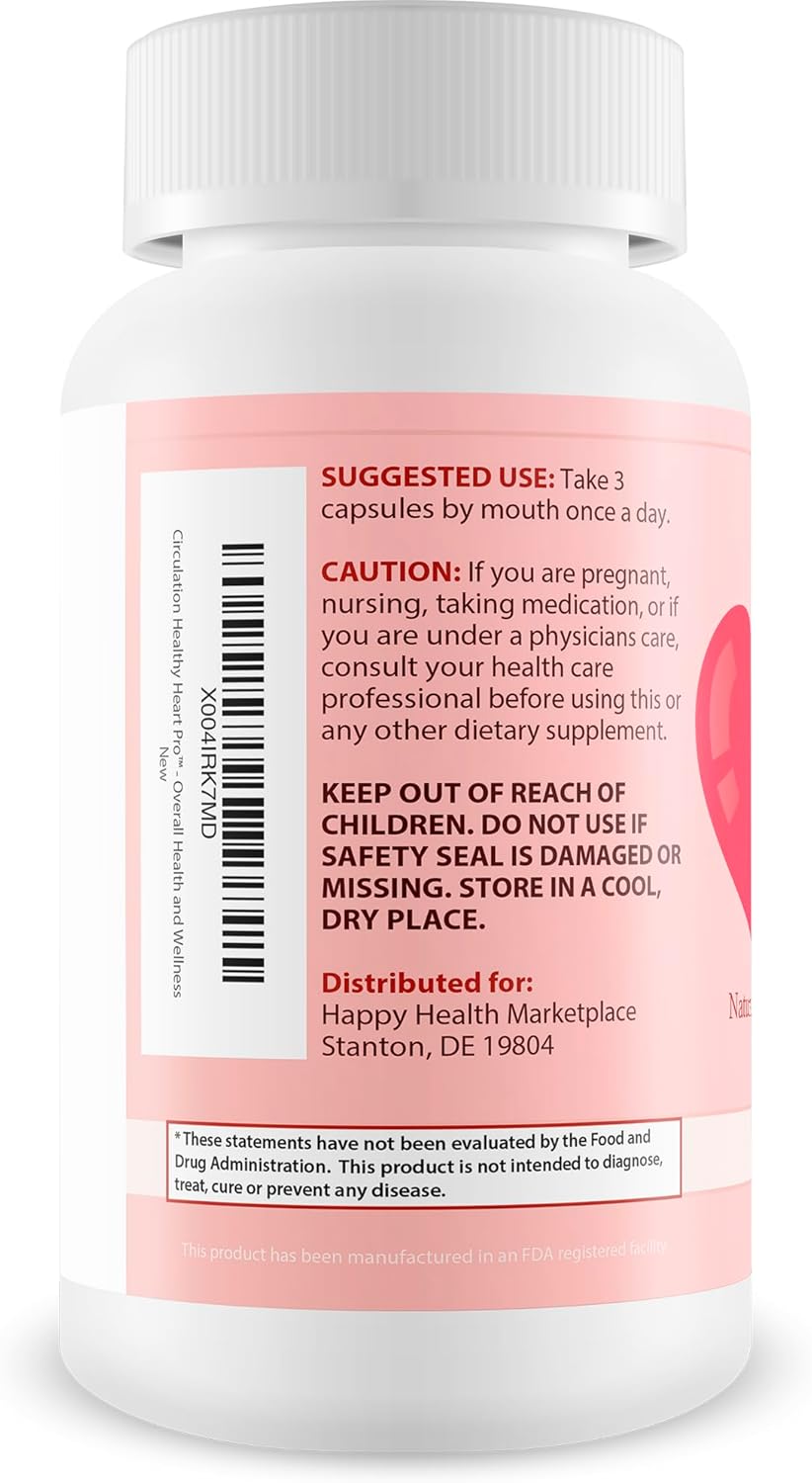 Advanced Blood Flow Support Supplement - Boost Circulation & Heart Health - Enhanced Blood Circulation Formula for Overall Wellness - Natural Blood Flow Enhancer - Effective Circulation Support Aid