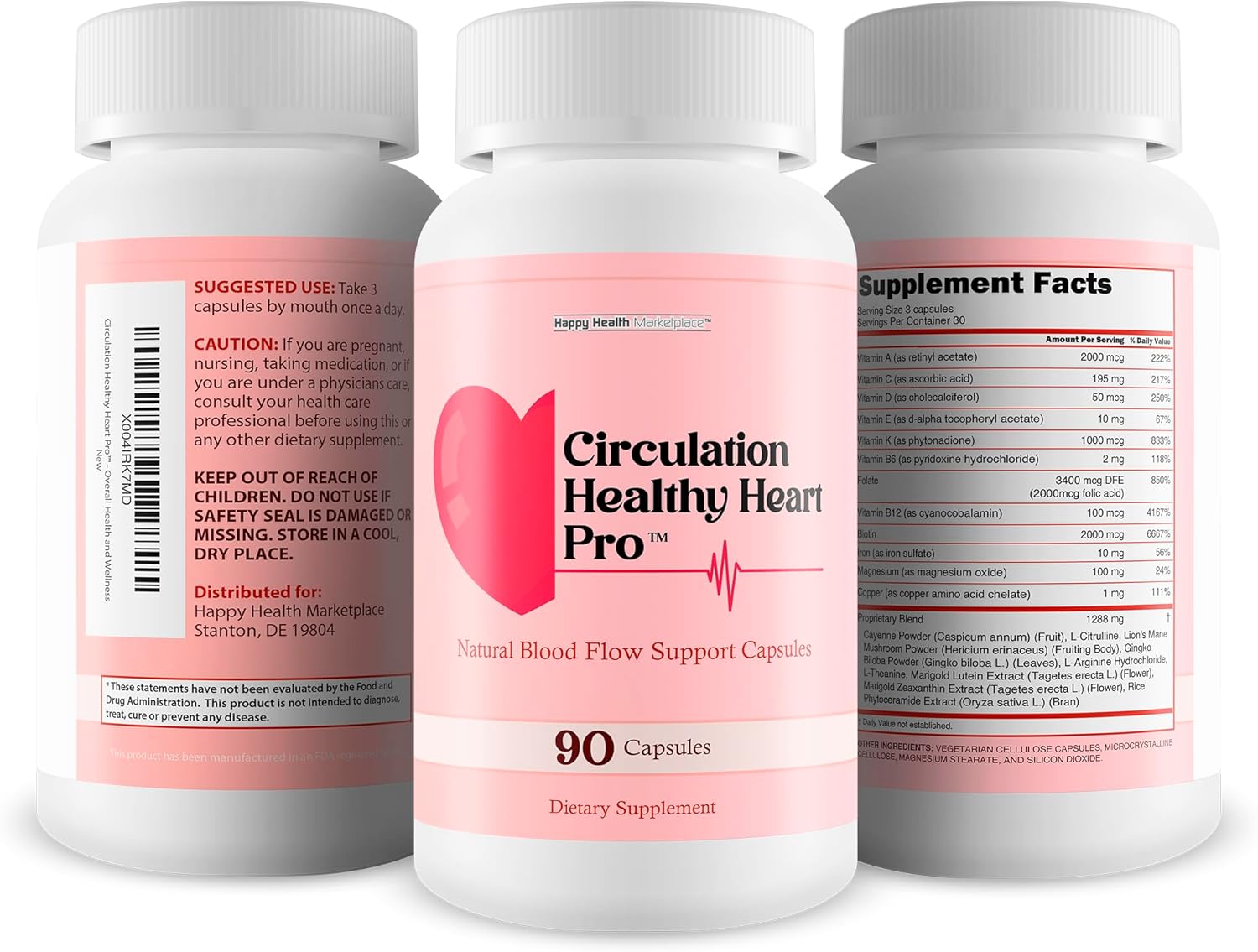 Advanced Blood Flow Support Supplement - Boost Circulation & Heart Health - Enhanced Blood Circulation Formula for Overall Wellness - Natural Blood Flow Enhancer - Effective Circulation Support Aid