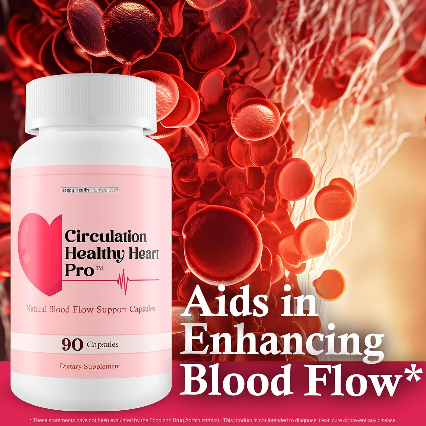 Advanced Blood Flow Support Supplement - Boost Circulation & Heart Health - Enhanced Blood Circulation Formula for Overall Wellness - Natural Blood Flow Enhancer - Effective Circulation Support Aid