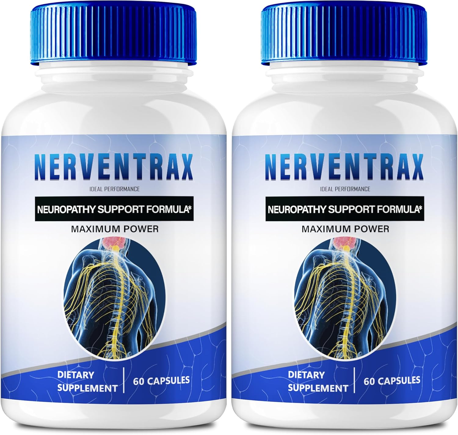 Advanced Formula Nerventrax Brain Supplements for Memory, Focus, and Brain Health Support - 2 Pack