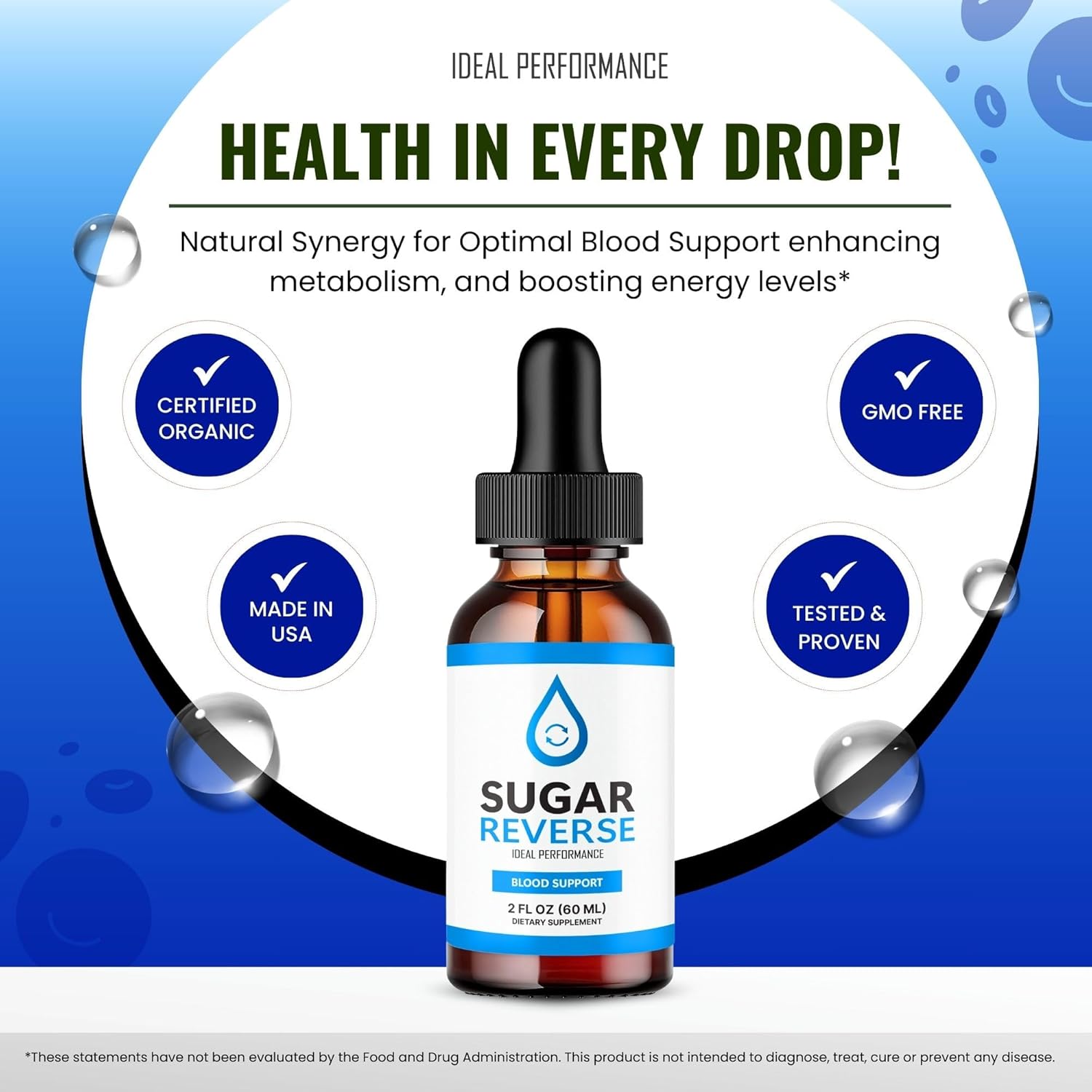 Advanced Formula Sugar Reverse Liquid Drops Supplement - Maximum Strength Vitamin Supplement for Ideal Performance - Official SugarReverse Drops Formula with Positive Reviews