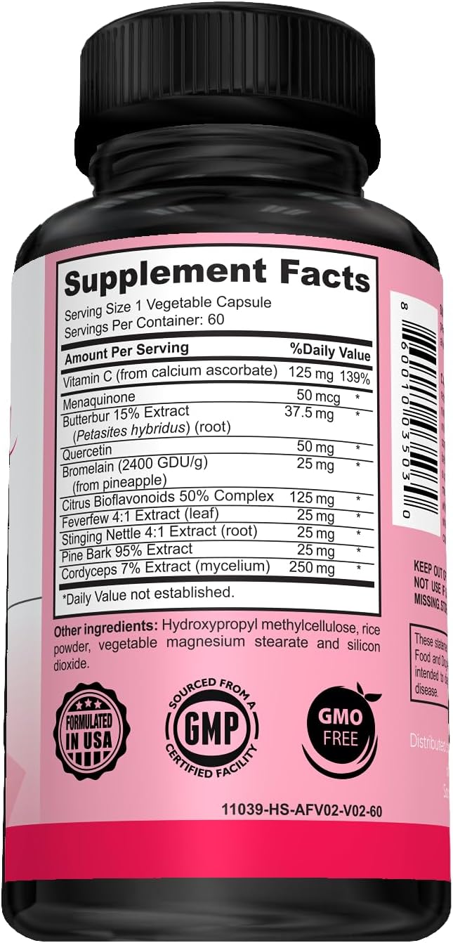 Advanced Respiratory Support Capsules - 60 Vegetable Capsules for Lung Health - Planet Nutrients - 60 Counts