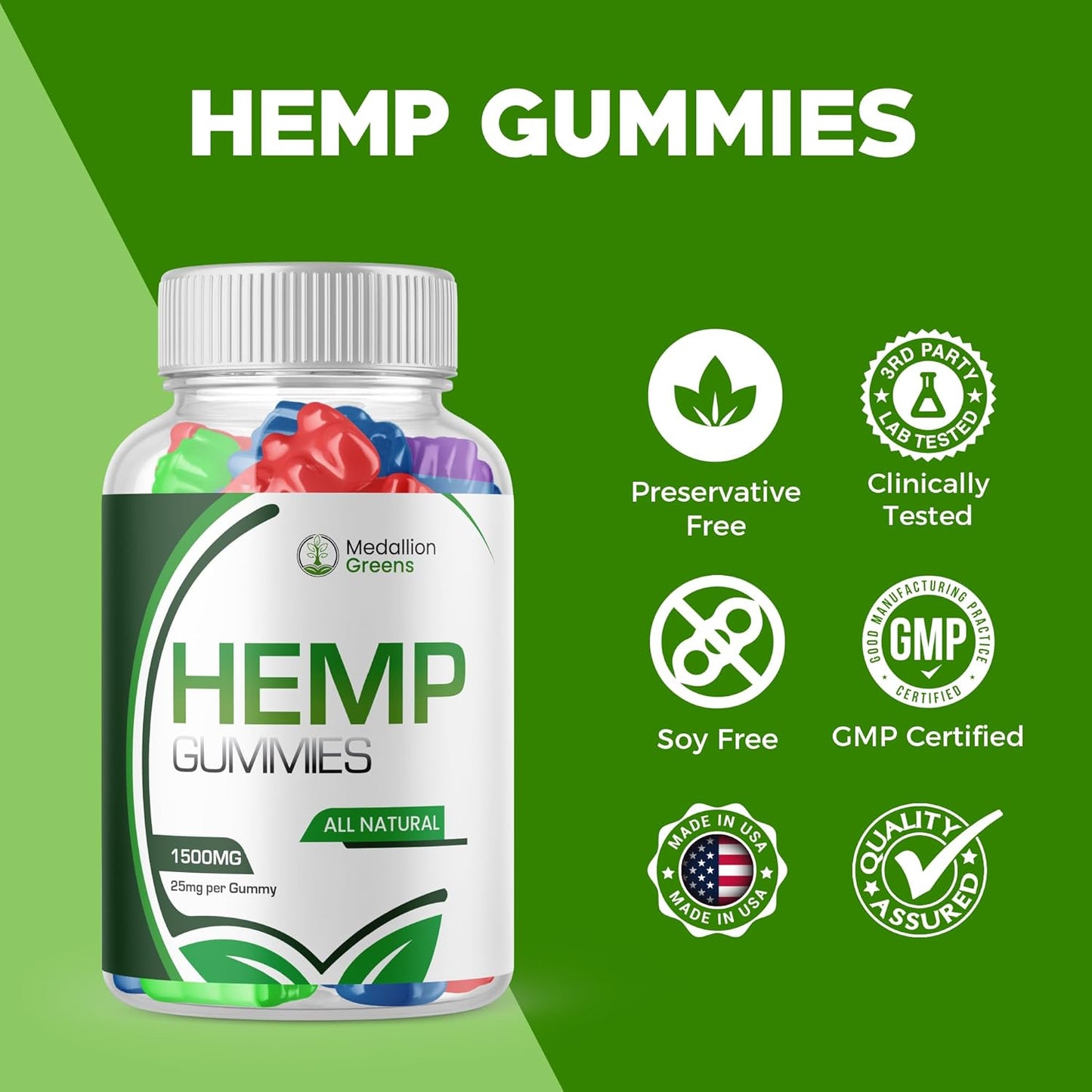 Advanced Strength Purvia Medallion Greens metabolism booster Gummies - 1500mg Bottle with 25mg metabolism booster Extract per Gummy - Great Taste, Big Size Gummy - New 2024 Formula (60 Gummies)