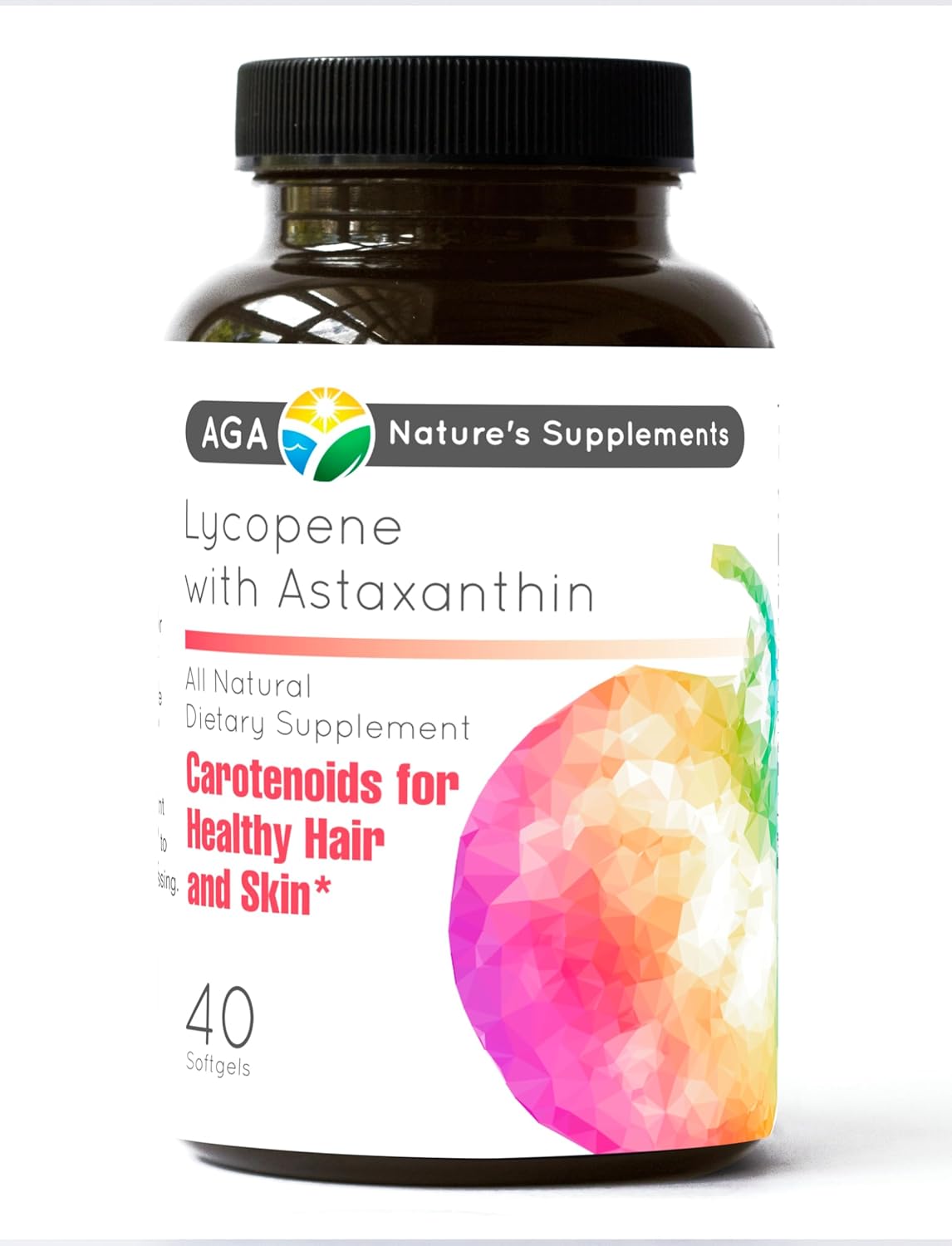AGA Nature's Supplements Lycopene and Astaxanthin Softgels for Antioxidant Support