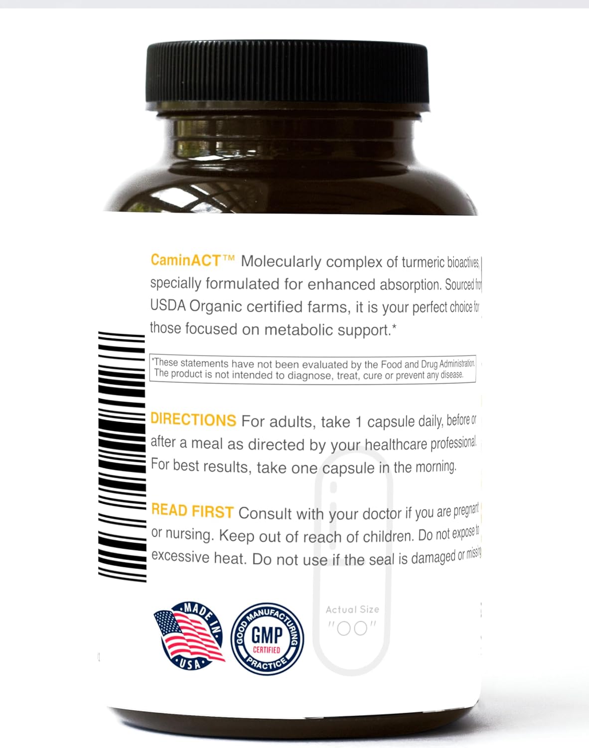 AGA Nature's Turmeric Extract Capsules with Magnesium Amino Chelate - 30 Count