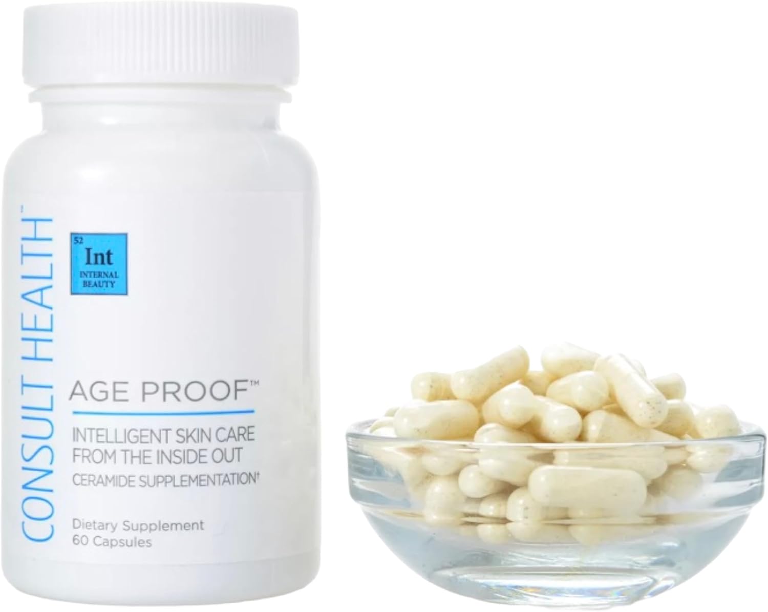 Age-Defying Ceramide Supplement with Hyaluronic Acid for Hydrated Skin - 60 Capsules