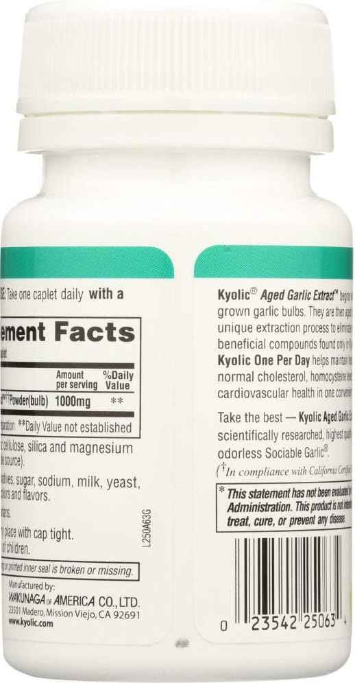 Aged Garlic Extract, 1000 mg, 30 Caplets - Wakunaga - Kyolic by Wakunaga - Kyolic