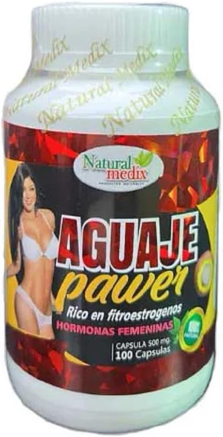AGUAJE Power Capsules with Fenugreek, Maca, Vitamins A, C, E - Supports Natural Balance and Skin Elasticity - 100 Capsules