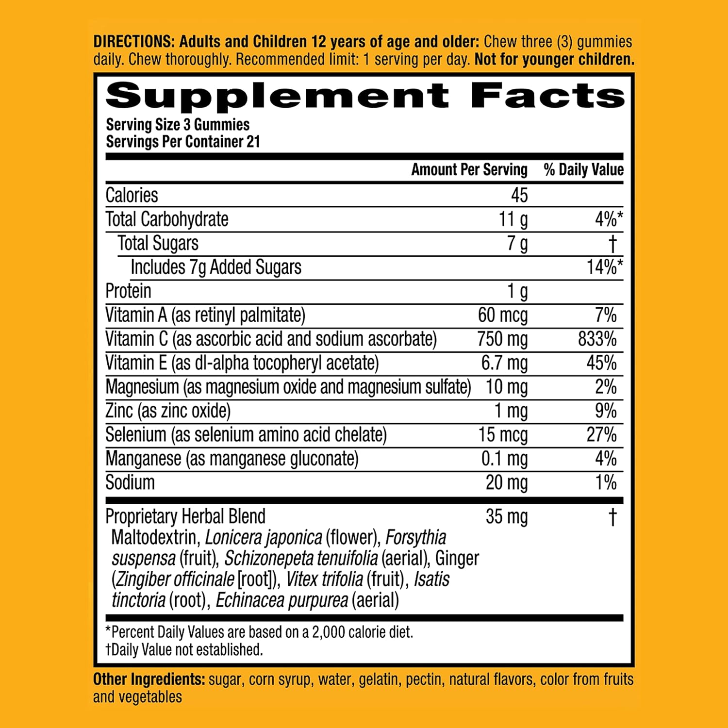 Airborne Vitamin C 750mg Gummies - 63 Count, Gluten-Free Immune Support with Vitamins C E, Selenium - Pack of 2