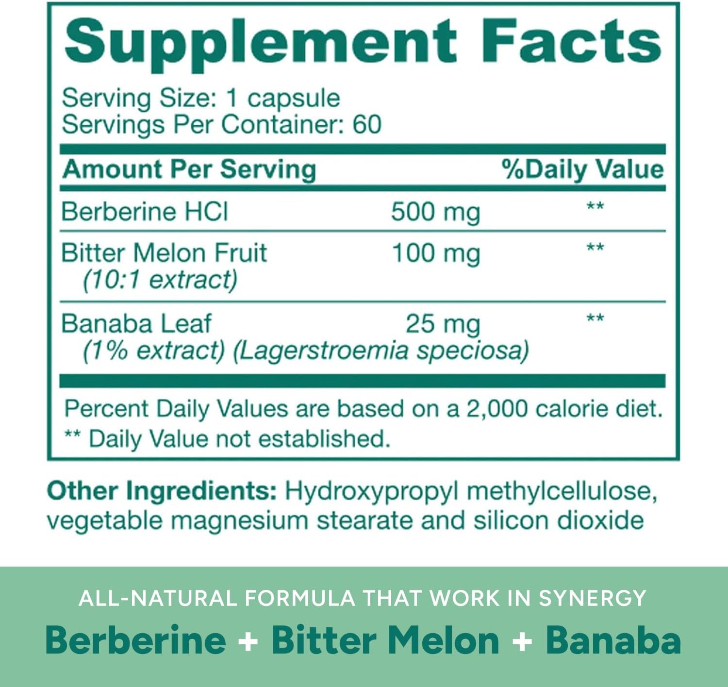 Aja Nutrition Berberine + Banaba Leaf and Bitter Melon Multivitamin - Comprehensive Antioxidant Support (60 Servings)