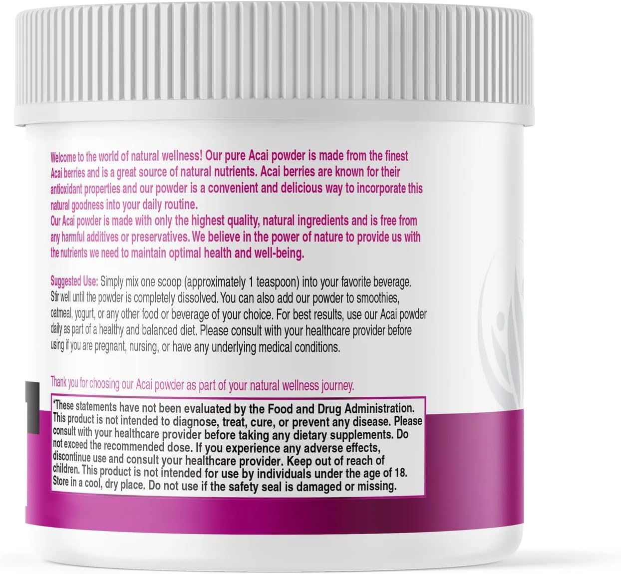AKI ORGANIC Acai Powder - Rich in Vitamins & Nutrients - Ideal for Smoothies - Non-GMO, Vegan & Gluten Free - 5.30oz/150g