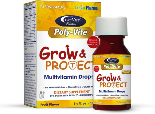 Akron Pharma Poly-Vite Drops for Children - Essential Pediatric Multivitamin Supplement