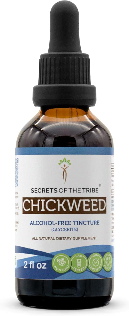 Alcohol-Free Chickweed Tincture Liquid Extract - 2 FL OZ - Secrets of the Tribe