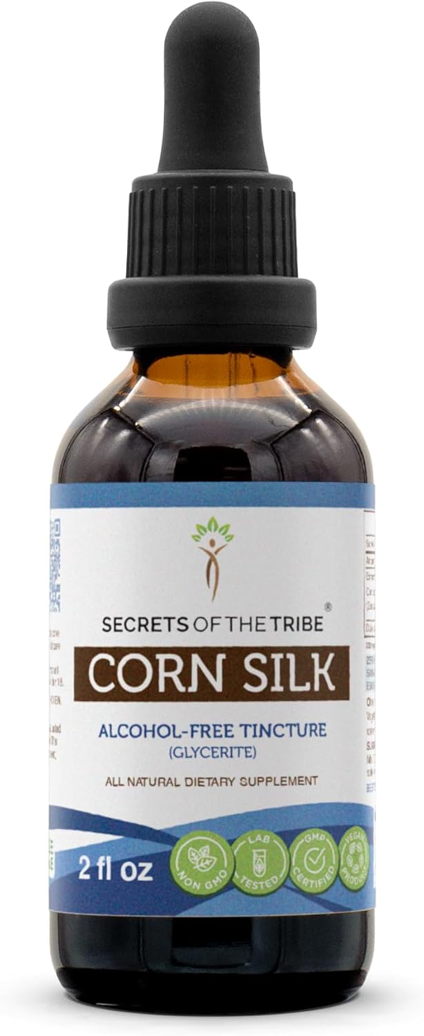 Alcohol-Free Corn Silk Tincture Extract by Secrets of the Tribe - 2 fl oz Bottle