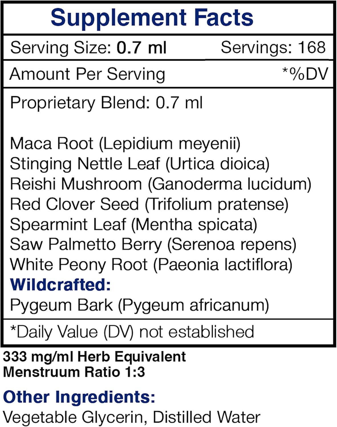 Alcohol-Free Secrets of the Tribe Prosta Vigor Herbal Drops Tincture with Pygeum, Maca, Nettle, Reishi, Clover, Spearmint, Saw Palmetto, Peony - 4 oz