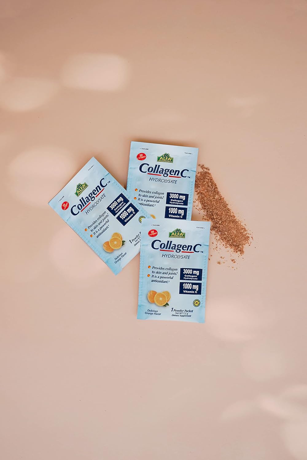 ALFA VITAMINS CollagenC Peptides Powder Supplement - Premium Quality for Immune, Skin, Hair, Nails & Joints - 30 Packets/Box - 4 Pack