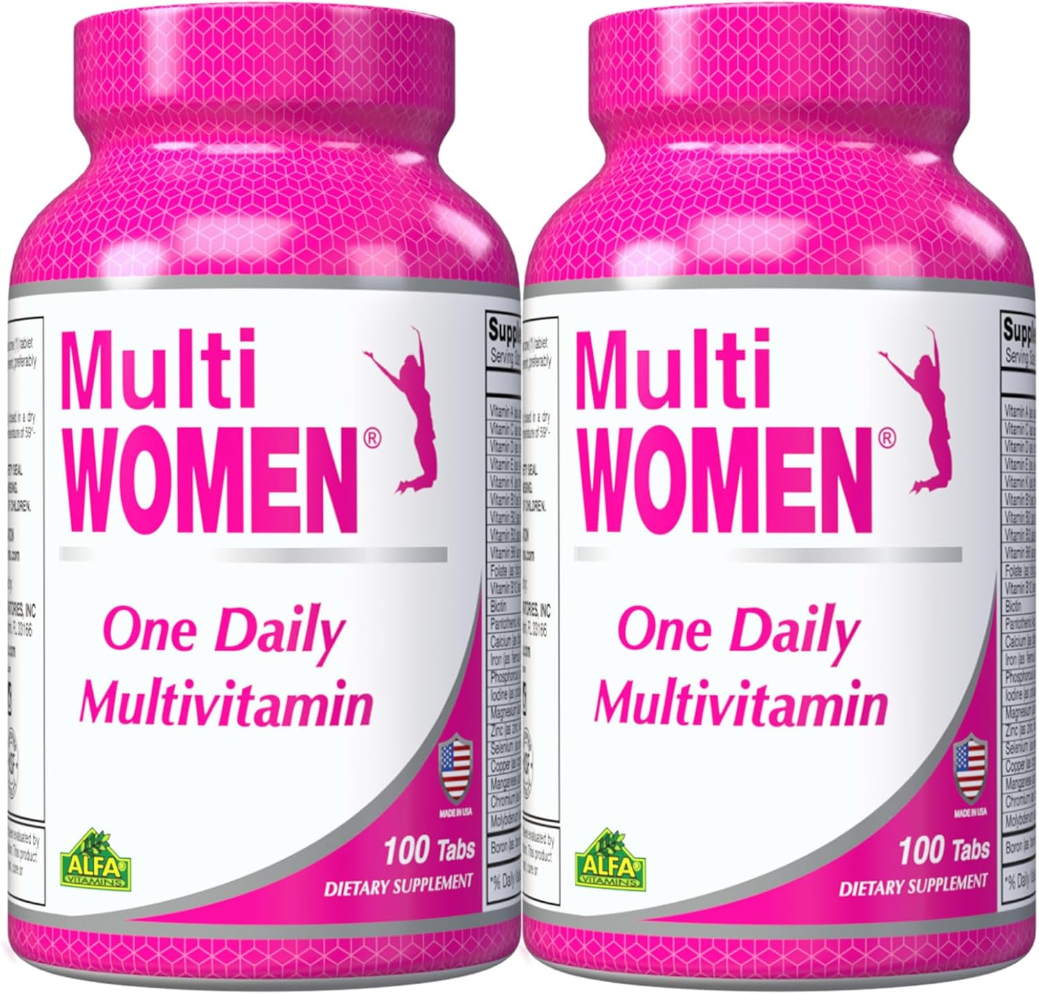 ALFA VITAMINS Women's Multivitamin with Amino Acids & Antioxidants - Essential Minerals for Women - 200 Tablets